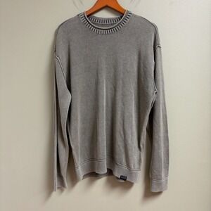 Hollister Mens Green Roll Neck Sweater Size L Distressed Faded Grunge Streetwear